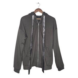 Ecru Studios Military Green Zip up Hoodie